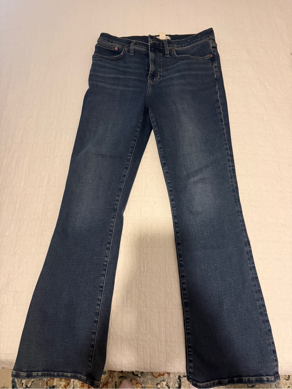 Madewell Dark Blue Mid Rise Kick Out Jeans 29 Tall